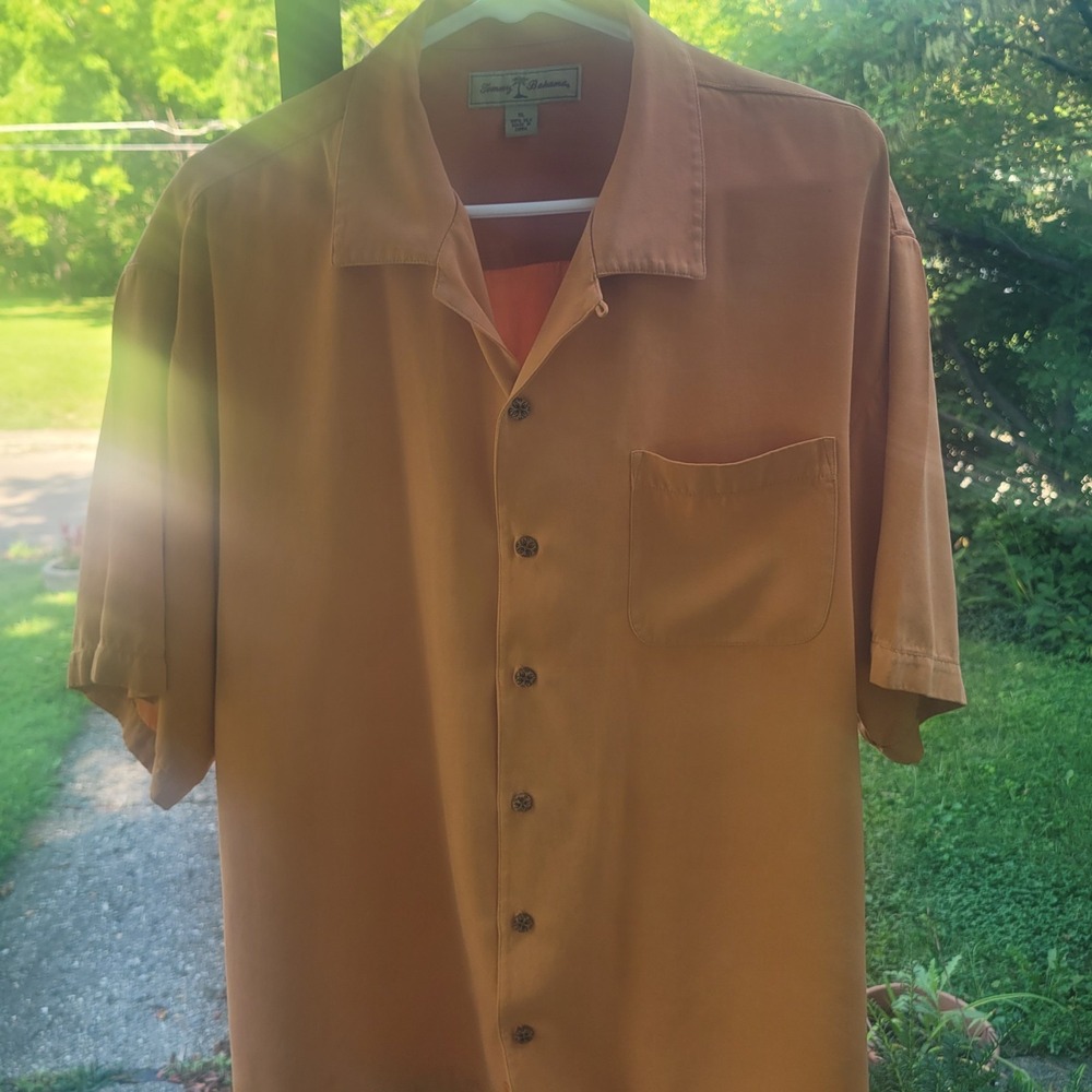 Tommy Bahama Men's Short Sleeve Orange Size XL